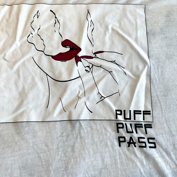 Baja East - Puff Puff Pass - Unisex - T-Shirt/Dress - Oversized/XL - Sheer White - Picture 1 of 6